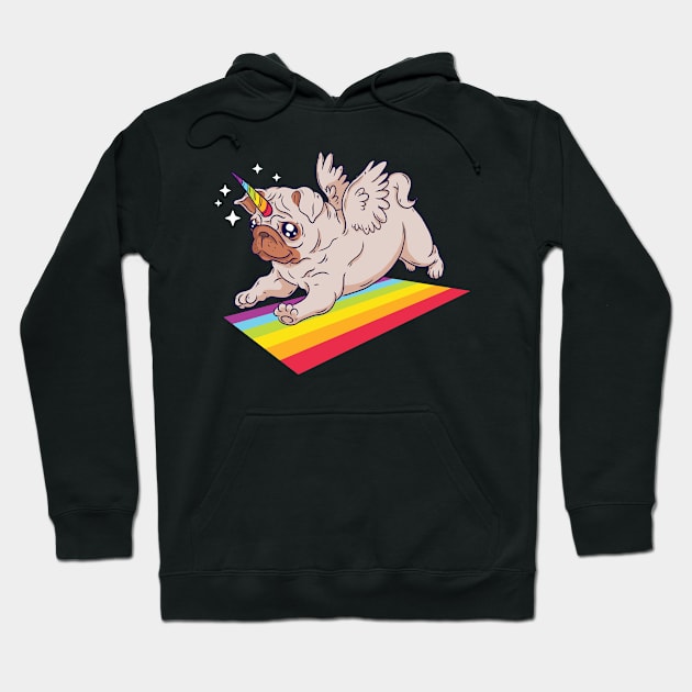 Pug Unicorn Hoodie by madeinchorley